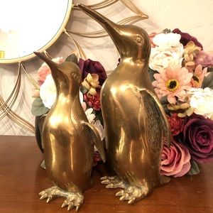 Mid Century Modern brass Penguin figures
